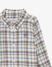 Carica l'immagine nel visualizzatore di Gallery, Camicia madreperla in cotone a scacchi da bambino
