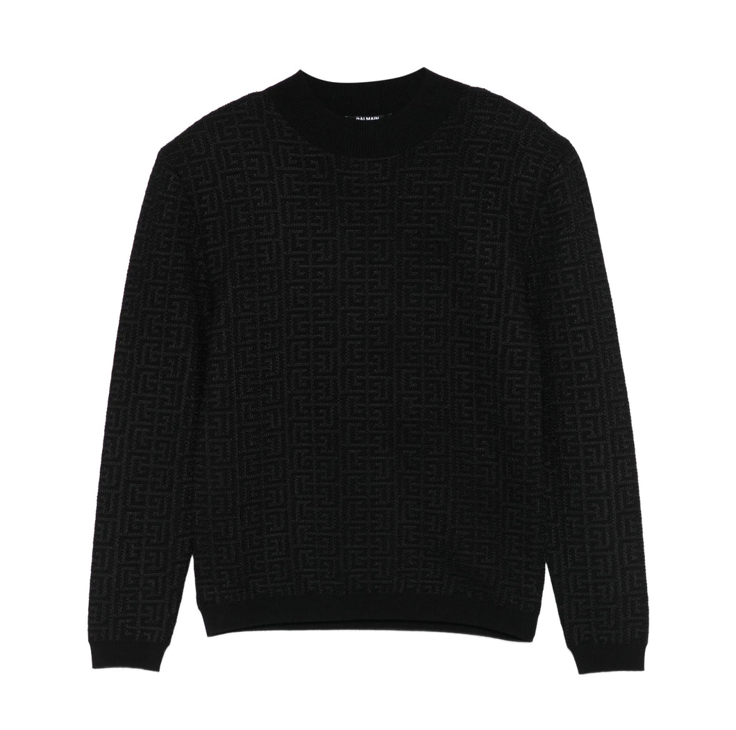Maglia nera con monogramma