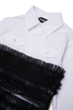 Carica l'immagine nel visualizzatore di Gallery, Abito camicia con balze plissé

