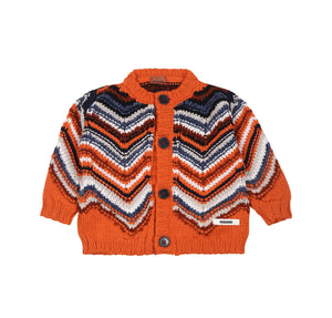 Cardigan neonato con motivo a zigzag