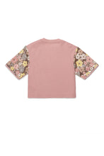 Carica l'immagine nel visualizzatore di Gallery, T-shirt girocollo con paillettes floreali

