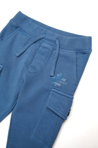 Pantaloni cargo in felpa con Maple Leaf