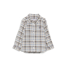 Carica l'immagine nel visualizzatore di Gallery, Camicia madreperla in cotone a scacchi da bambino
