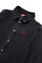 Carica l&#39;immagine nel visualizzatore di Gallery, Abito camicia in denim con gonna removibile
