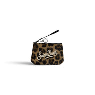 Pochette mini Aline in feltro leopardata