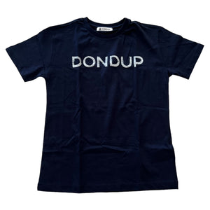 T-shirt blu con stampa