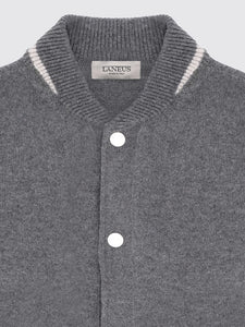 Maglione a bomber il lana merinos e cashmere
