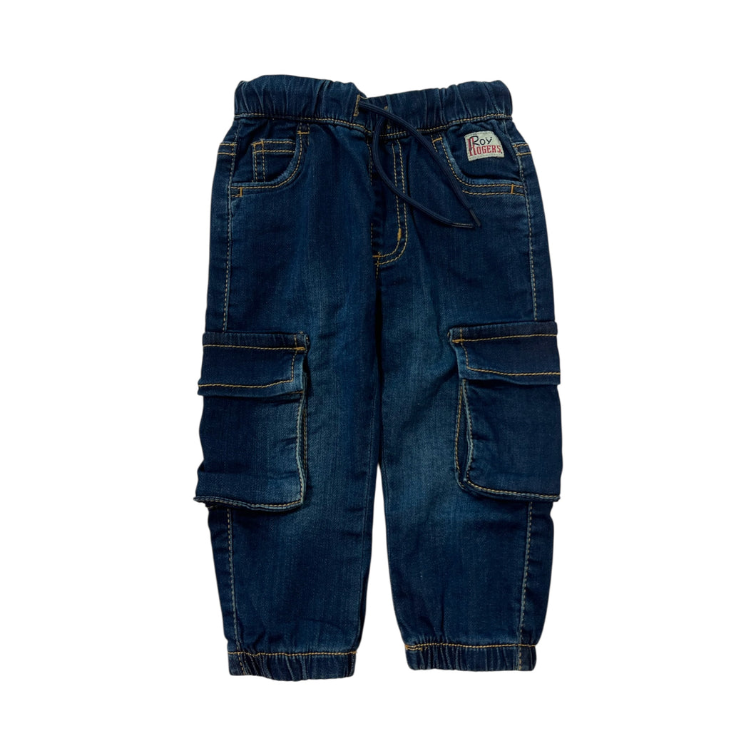 Jeans cargo con coulisse da neonato