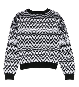 Maglione con motivo a zigzag