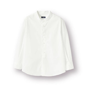 Camicia alla coreana in popeline bianco