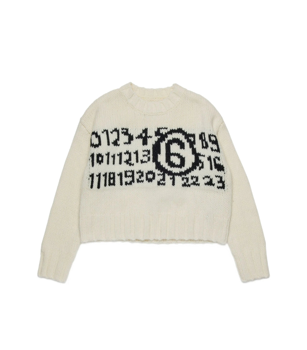Maglione bianco color latte