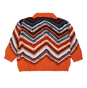 Cardigan neonato con motivo a zigzag