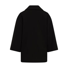 Carica l'immagine nel visualizzatore di Gallery, Cappotto nero doppiopetto
