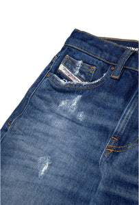 Jeans dritti effetti vissuto