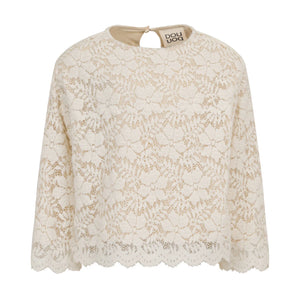 Maglia avorio in pizzo