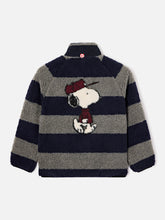 Carica l'immagine nel visualizzatore di Gallery, GIACCA KEYSTONE GRIGIA IN TESSUTO TEDDY CON INTARSIO SNOOPY SUL RETRO | SPECIAL EDITION
