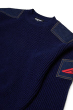 Carica l&#39;immagine nel visualizzatore di Gallery, Pullover in misto lana con inserti in denim
