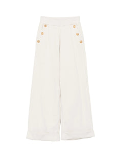 Pantaloni sportivi con bottoni oro