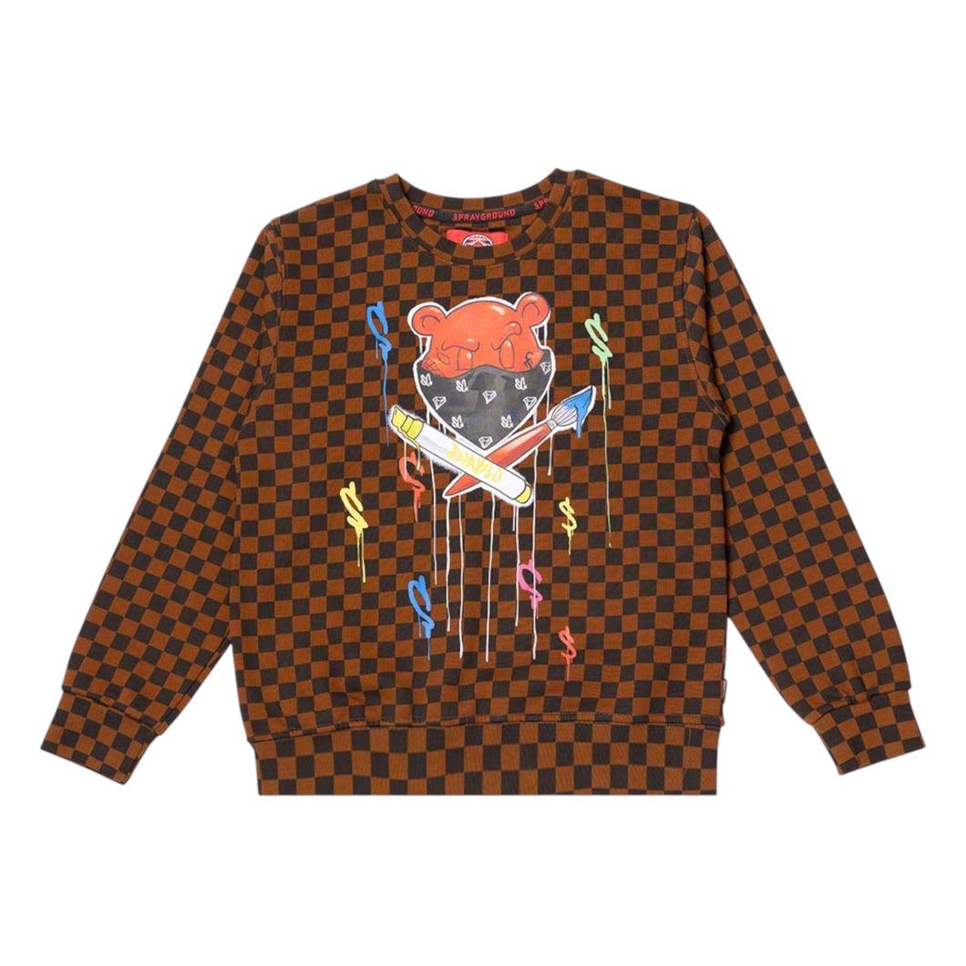 Felpa monogram girocollo