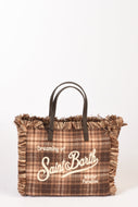 Borsa Colette in lana marrone e beige