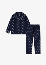Carica l'immagine nel visualizzatore di Gallery, Set pigiama blu navy
