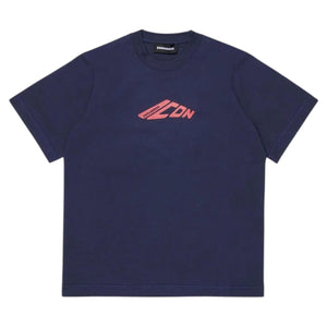 T-shirt blu girocollo ICON