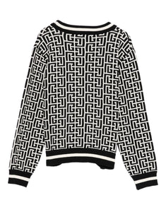 Cardigan con motivo geometrico
