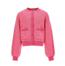 Carica l&#39;immagine nel visualizzatore di Gallery, Cardigan rosa con logo monogram
