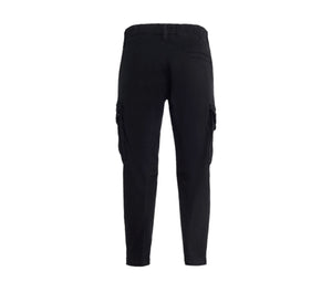 Pantalone stretch cargo nero