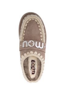 Mou slippers beige con logo