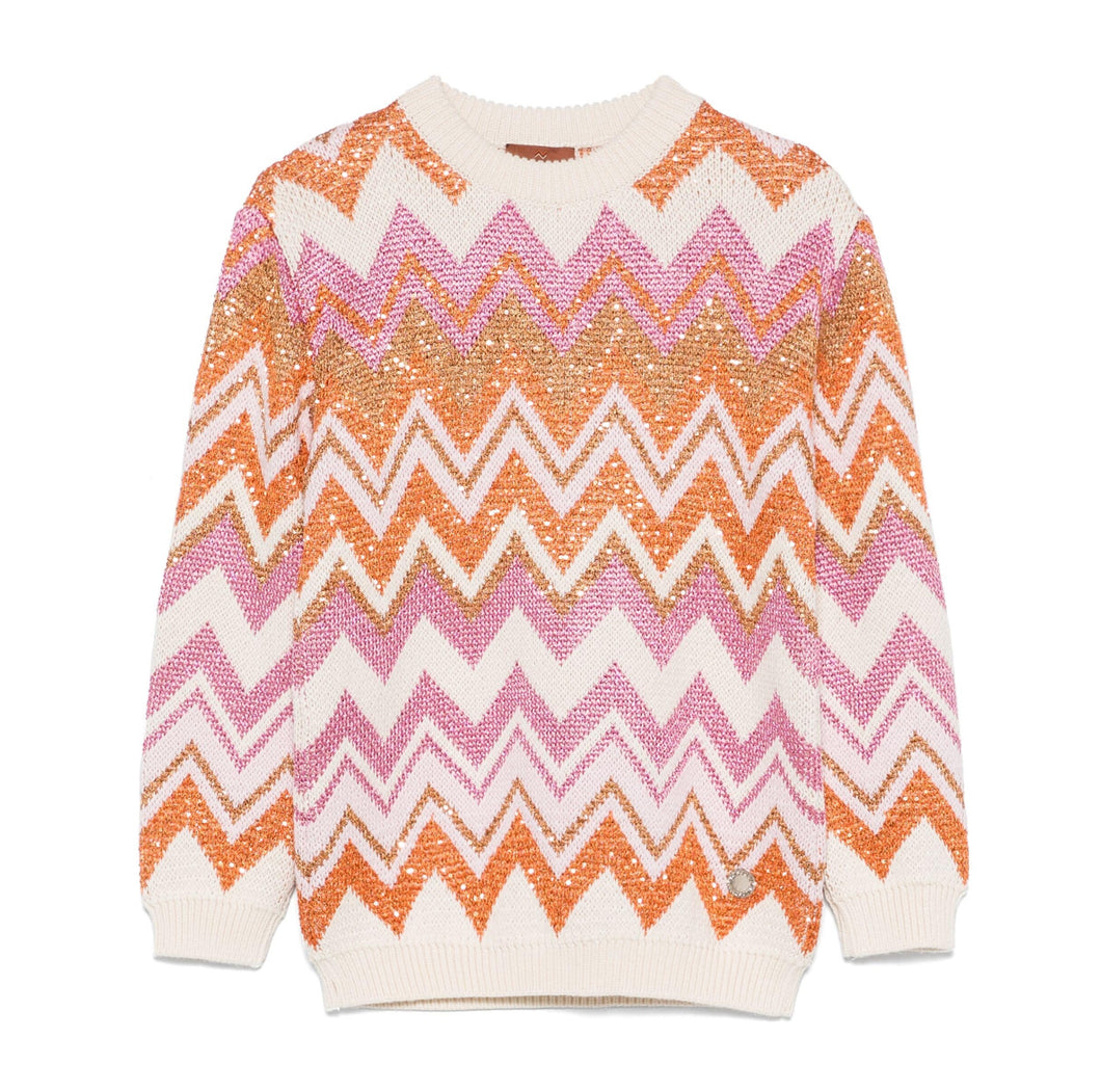 Maglione con motivo chevron