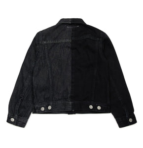 Giacca in denim bicolore