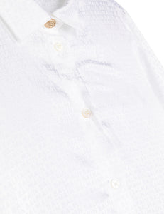 Camicia con logo jacquard