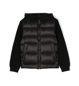 Bomber nero con inserti