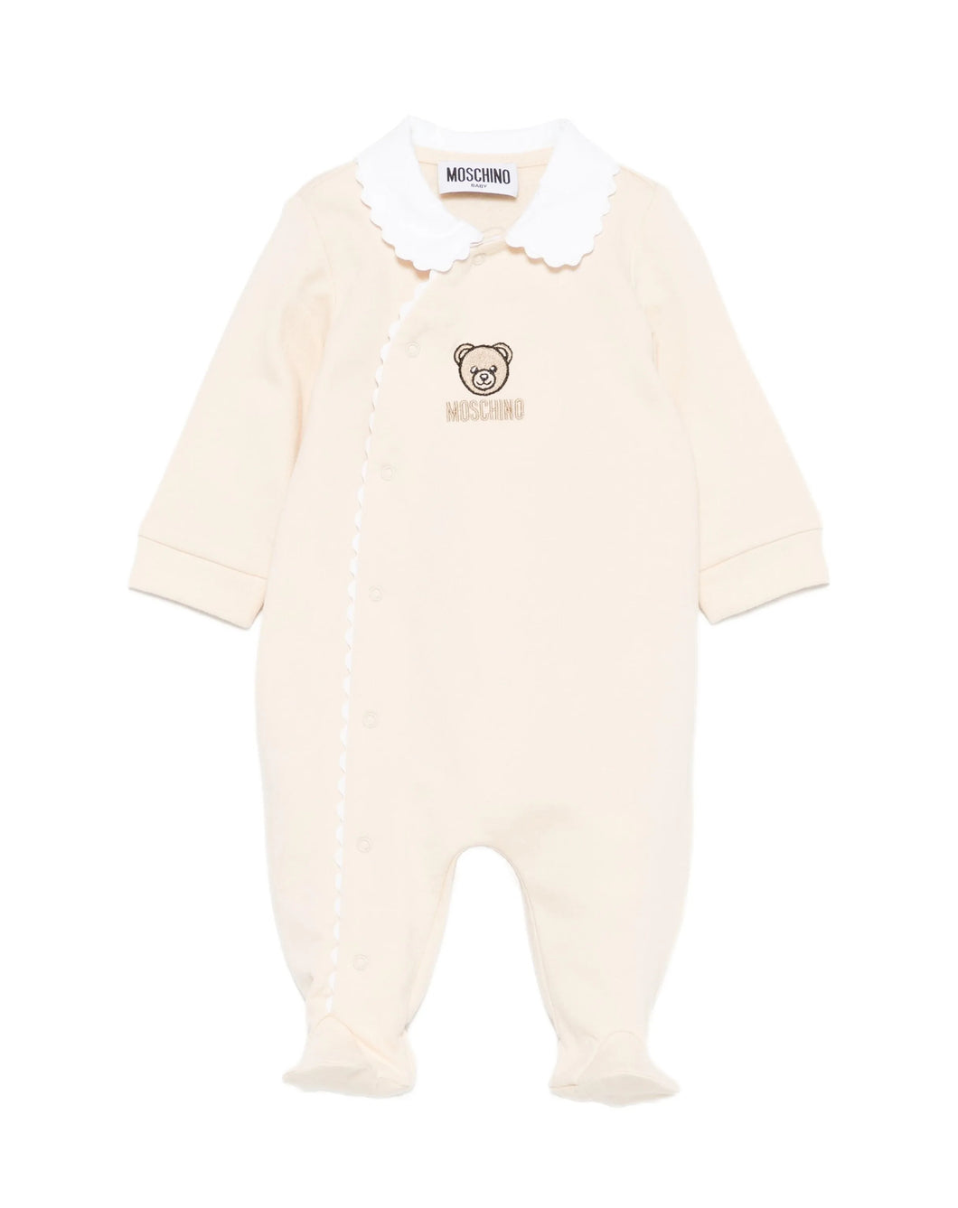 Tutina beige unisex con motivo teddy bear