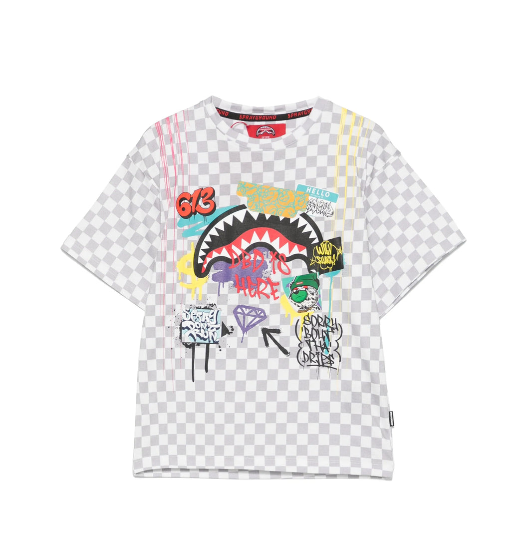 T-shirt monogram con stampa