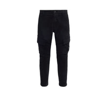 Carica l&#39;immagine nel visualizzatore di Gallery, Pantalone stretch cargo nero
