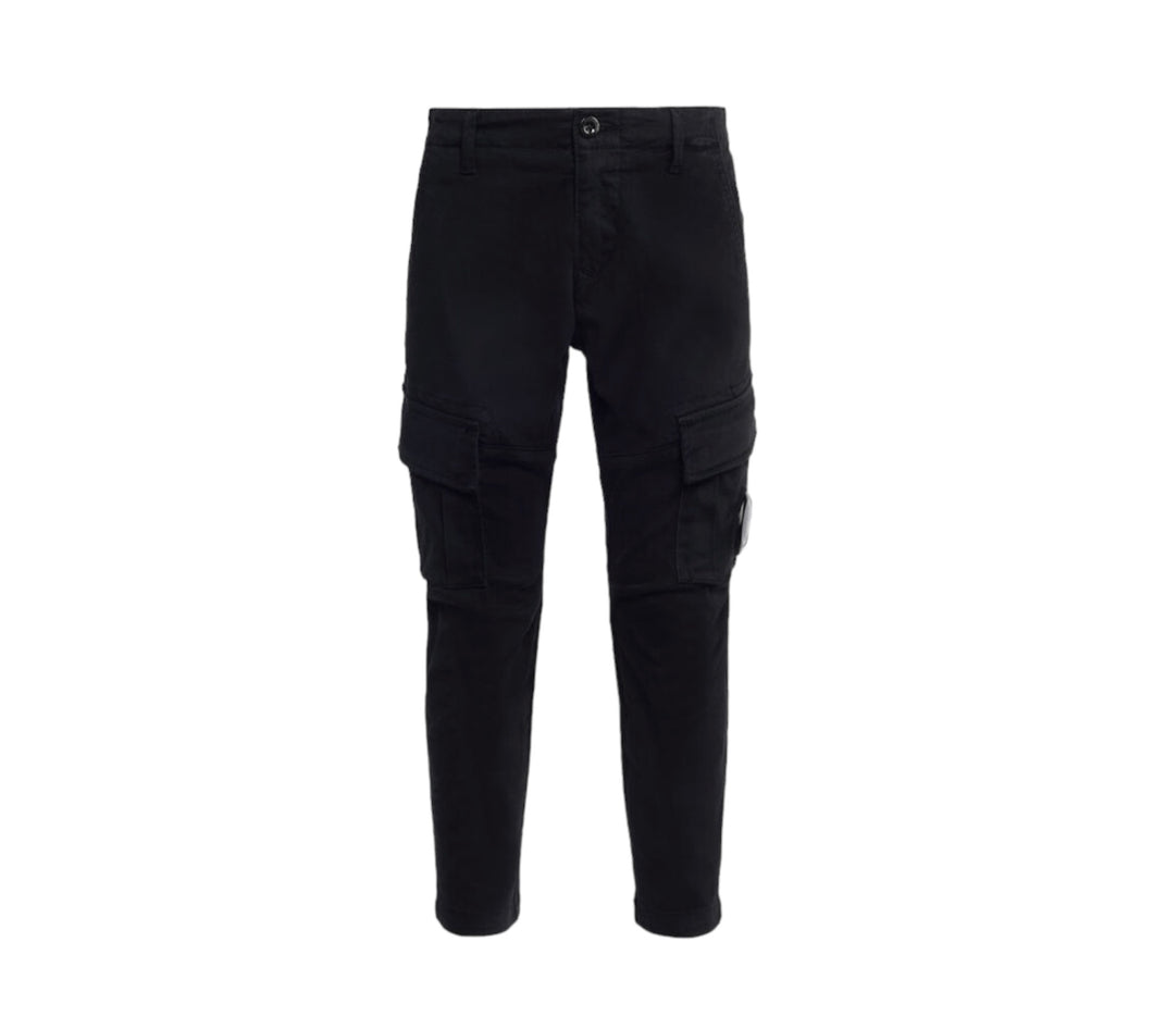 Pantalone stretch cargo nero