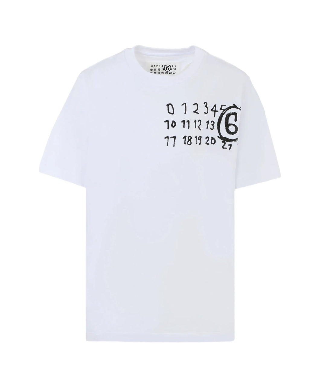 T-shirt in cotone stampa numbers