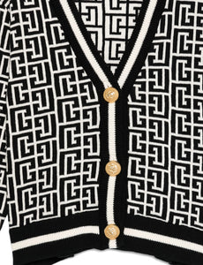 Cardigan con motivo geometrico