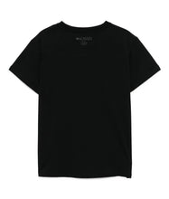 Carica l&#39;immagine nel visualizzatore di Gallery, T-shirt nera con bottoni oro
