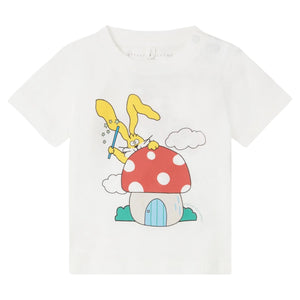 T-shirt girocollo grafica coniglietto mago