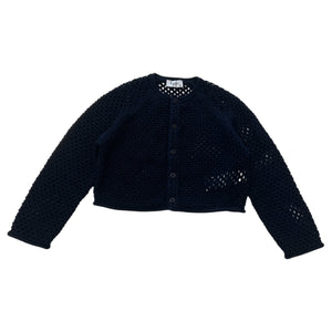 Cardigan traforato blu