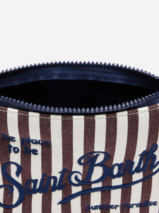 POCHETTE ALINE EFFETTO DENIM A RIGHE