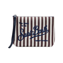 Carica l&#39;immagine nel visualizzatore di Gallery, POCHETTE ALINE EFFETTO DENIM A RIGHE
