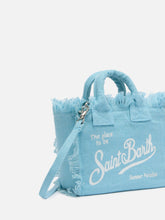 Carica l&#39;immagine nel visualizzatore di Gallery, BORSA MINI VANITY IN LINO AZZURRO
