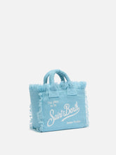 Carica l&#39;immagine nel visualizzatore di Gallery, BORSA MINI VANITY IN LINO AZZURRO
