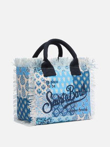 BORSA COLETTE IN CANVAS DI COTONE CON STAMPA PATCH FLOREALE