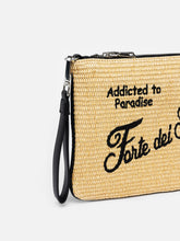 Carica l&#39;immagine nel visualizzatore di Gallery, POUCH PARISIENNE IN PAGLIA CON RICAMO FORTE DEI MARMI
