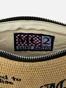 POUCH PARISIENNE IN PAGLIA CON RICAMO FORTE DEI MARMI